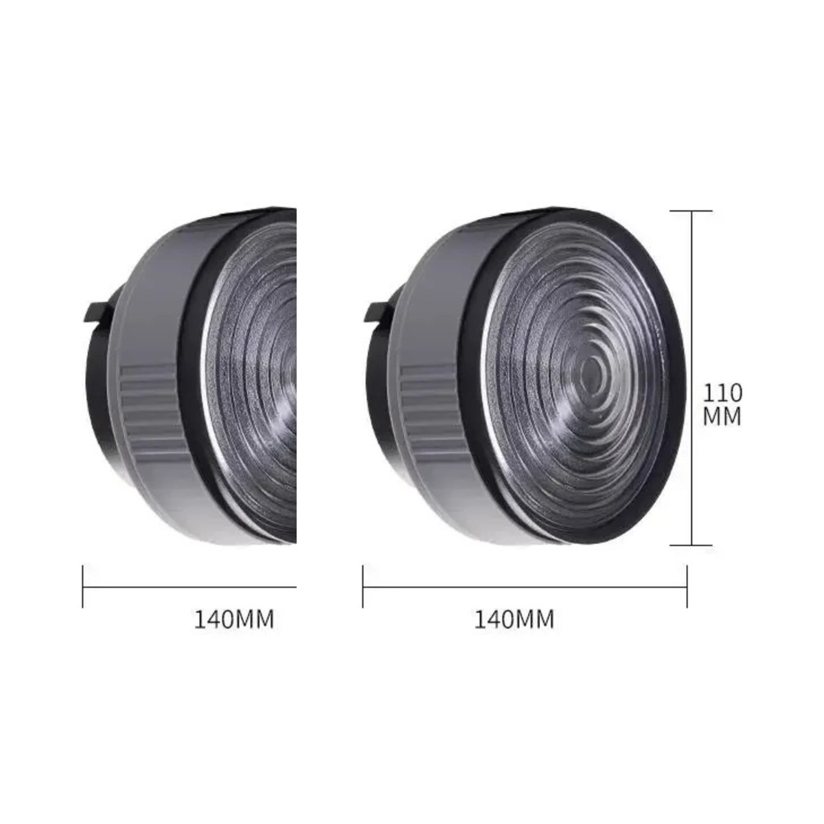 Kit de deux lentilles de Fresnel 5X à monture Bowens pour deux sources — compatible avec ce lentille de Fresnel