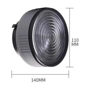 Lentille de Fresnel 5X à monture Bowens : 140 mm de diamètre, 110 mm de long