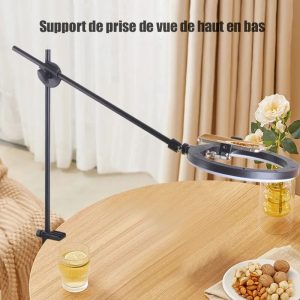 Bras overhead pour flat lay et packshot — statif de reproduction