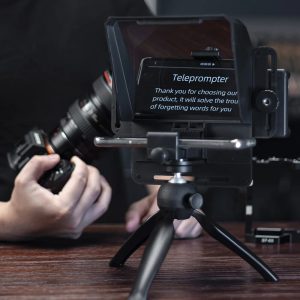 Téléprompteur pour smartphone et reflex avec télécommande