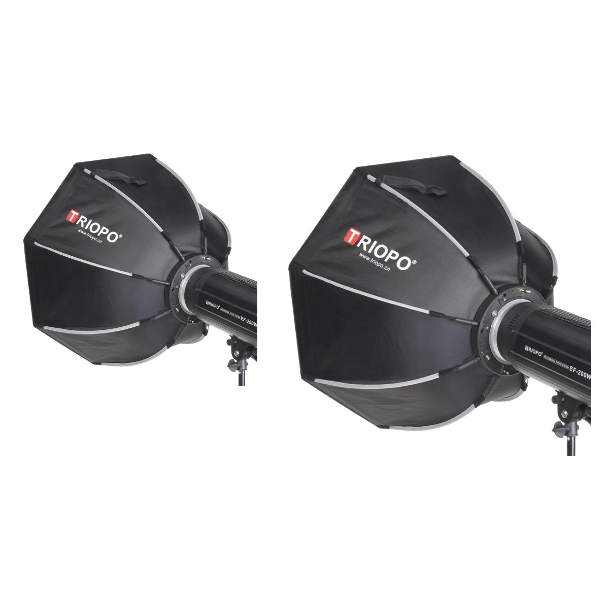Kit de deux boîtes à lumière octogonales Triopo 65 cm à monture Bowens