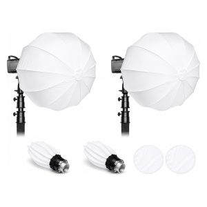 Kit 2 lanternes sphériques 65 cm à monture Bowens avec leurs jupes et diffuseurs